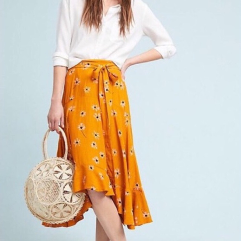 NWT Anthropologie | Faithfull Botany Belted Skirt